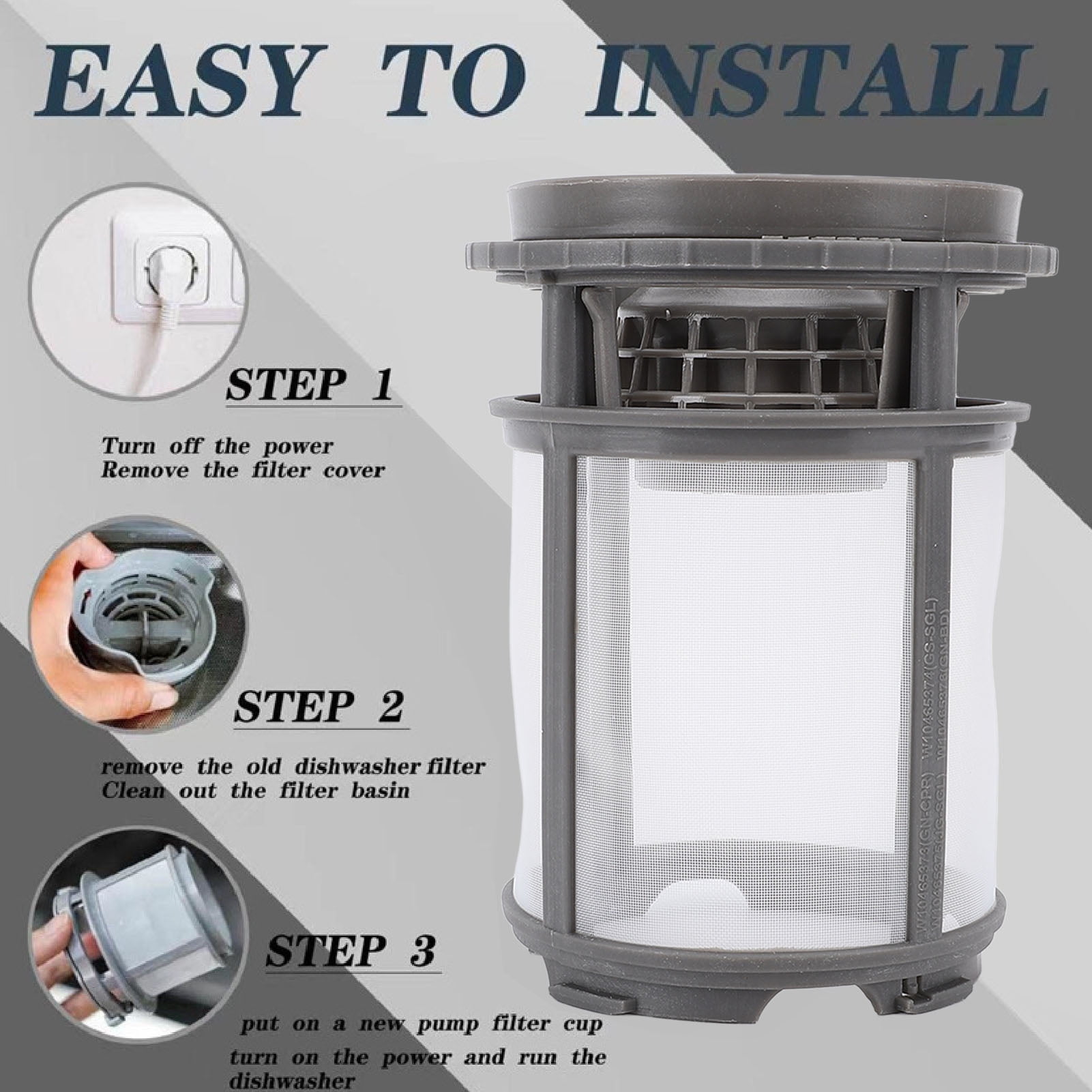 Dishwasher Filter Replacement, Easy Installation Sturdy Dishwasher Filter  For 66513009N511