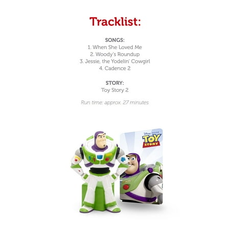 Tonies Disney Pixar Toy Story 2: Buzz Lightyear, Audio Play Figurine for Portable Speaker, Small, Multicolor, Plastic