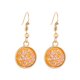 thumbnail image 1 of Qarigey 1 par de pendientes colgantes chapados en Drusy, colgantes redondos, accesorios de joyería multicolor, regalos femeninos, decoraciones para Ropa, zapatos y accesorios Miscelánea Naranja Qarigey  AP009627-06B, 1 of 6