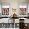 thumbnail image 4 of Kitchen Curtains and Valance Set 24 Inch Tier Pioneer Colorful Floral Curtains Small Drapes for Cafe Living Room Bathroom Farmhouse 3 Pieces Set Rod Pocket, 4 of 6
