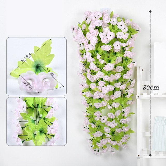 Flores artificiales, flores falsas, flores artificiales, juego de regalo para mujer, rosa de imitación para colgar en la pared, decoración de flores artificiales para centro comercial, decoración del