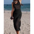 thumbnail image 4 of Women's Swimsuit Cover Up Sleeveless Spaghetti Strap Bathing Suit Cover Up Casual Loose Wrap Beach Wear Summer Dress Alsol Lamesa, 4 of 6