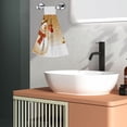 thumbnail image 5 of Zufioo Christmas Snowman Gift Print Coral Fleece Velcro Hand Towel, Hangable Absorbent Hand Towel, Suitable for Kitchen, Bathroom Household Items, 5 of 7