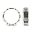 thumbnail image 2 of Mens Oxidized Patterned Sterling Silver Ring (8mm), 2 of 5
