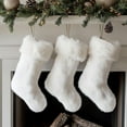 thumbnail image 6 of 3 Pack Premium 20 Inch Christmas Stockings - Faux Fur Xmas Hanging Decor Stockings, Holiday Mantel Decorations, Candy Gift Stockings, 6 of 9