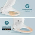 thumbnail image 3 of FULLWATT Electric Bidet Toilet Seat Automatic Heated Elongated Toilet Seat with Remote Control LED Night Light (White), 3 of 11