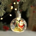 thumbnail image 4 of Hometravel Creative Santa Ornament Ball, Lighted Transparent Hanging Sphere, Plastic Christmas Tree Pendant with LED for Festive Atmosphere Decor, 4 of 6