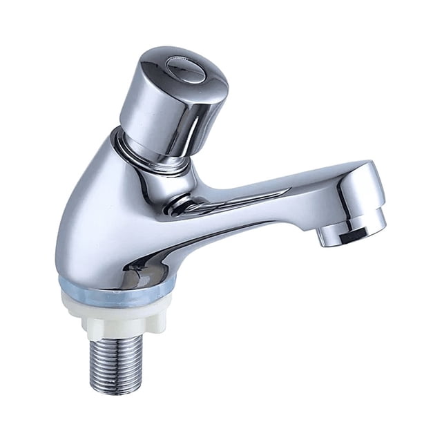 Mezcladora Monomando Labg Para Lavabo Con Botón Push Llave Baño Plata