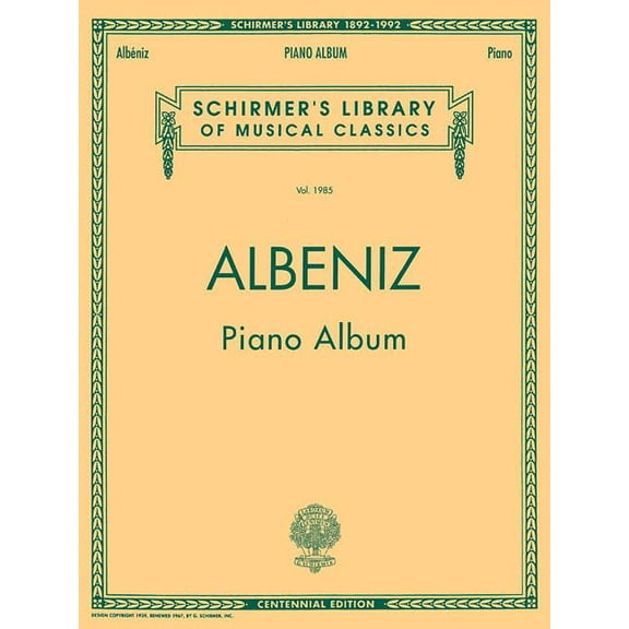 Schirmer's Library of Musical Classics: Piano Album: Schirmer Library of Classics Volume 1985 Piano Solo (Hardcover)