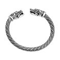 thumbnail image 3 of Alloy Man Bracelet Open End Decor Bracelets Electroplated Anti-rust Fashionable Decorative Replacing Bangle Jewelry Birthday Gift Silver Type 1, 3 of 9
