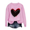 thumbnail image 2 of Meichang Sweatshirts pour Femmes Valentine's Day Sweatshirt Femmes Hauts Mignons Graphique Cœur Sweatshirt Manches Longues Col Rond Décontracté Sweatshirts Coupe Ample Pull de Vacances, 2 of 4