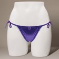 thumbnail image 2 of Ruimatai Women's Sexy Lingerie Thong Underwear Low Waist Tie Dazzling Color T-back Panties Comfortable Soft Breathable for Daily Wear & Couples, 2 of 4