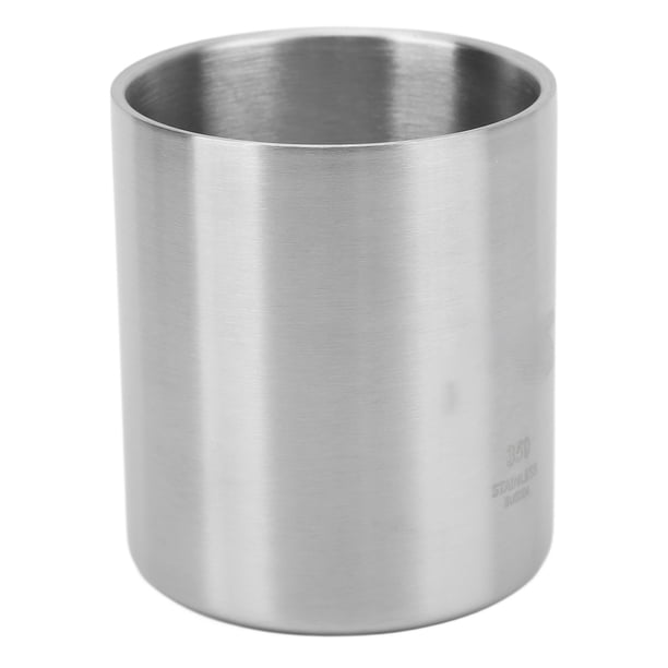 Taza para acampar al aire libre, taza para acampar de acero inoxidable, taza de café con Doble Aislamiento y mango plegable para barbacoa y montañismo