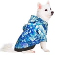 thumbnail image 2 of Haiem Vibrant Blue Floral for Winter Dog Hoodie Sweatshirts with Pockets Warm Dog Clothes for Small Dogs Chihuahua-Medium, 2 of 7