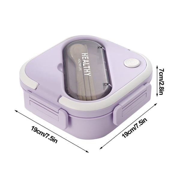 Adult Divided Bento Box 1300ml - 3-Compartment Leak-Proof Lunch Box for Office, Meal Prep Container, Microwave-Safe Portable Food Storage, BPA-Free Plastic