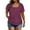 Wine, variant on Summer Women's Plus Size Solid Square Neck Short Sleeved Fashion Tshirts Comfy Tunic Blouse
