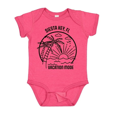

Inktastic Summer Vacation Mode Siesta Key Beach Florida Gift Baby Boy or Baby Girl Bodysuit