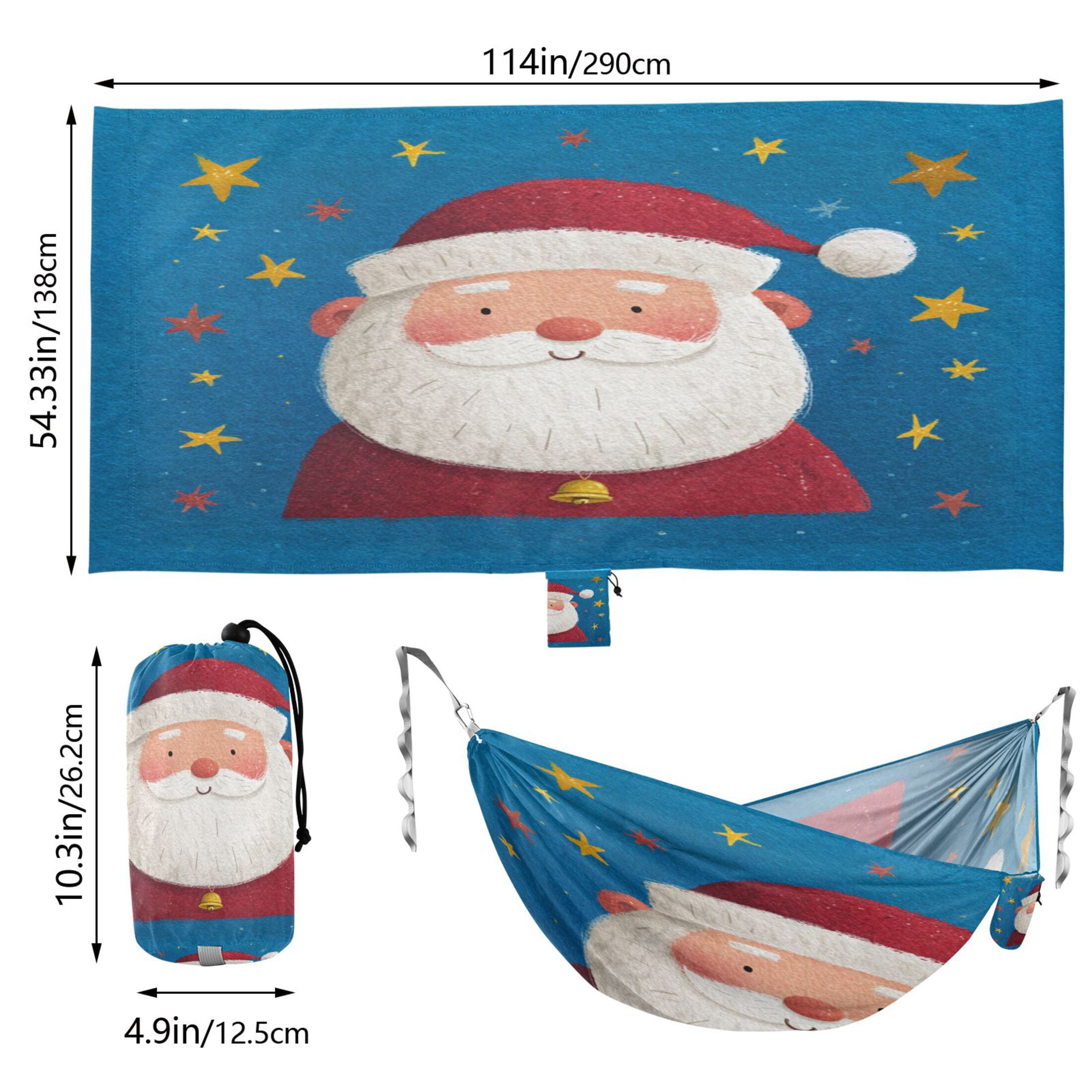 Hammock Camping Hammock Nylon Portable Hammock Travel Camping Hammock Beautiful Cartoon Santa Claus