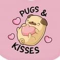 thumbnail image 4 of Inktastic Valentines Day Pugs & Kisses with Hearts Boys or Girls Baby Bib, 4 of 4