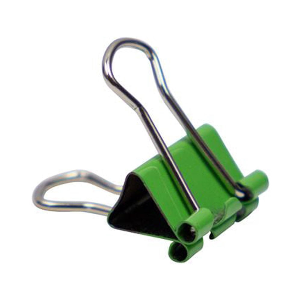 JAM Paper Colorful Binder Clips, Extra Small, 3/5 inch (15 mm), Green, 30/Pack