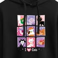 thumbnail image 3 of Disney Classics - Cats & Dogs - Grid Of Assorted Cats  - Juniors Cropped Pullover Hoodie, 3 of 5