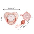 thumbnail image 3 of DPTALR Baby Pacifier 26 Letter Name Initial Clip Silicone Infant Nipple Bling Newborn Pacifier, 3 of 6