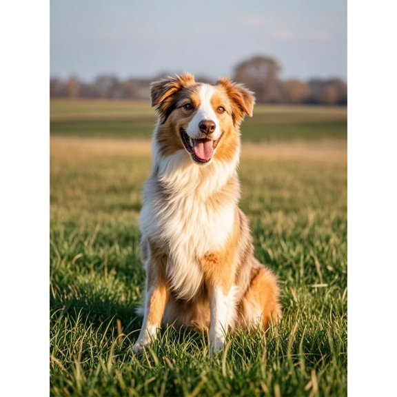 Diamond Art Painting Australian Shepherd 5D Diamond Dots DIY Kits Full Round Drill Bead Gem by Number Mosaic Embroidery Arts and Crafts for Living Room Bedroom Home Wall Decor 12x16 inch