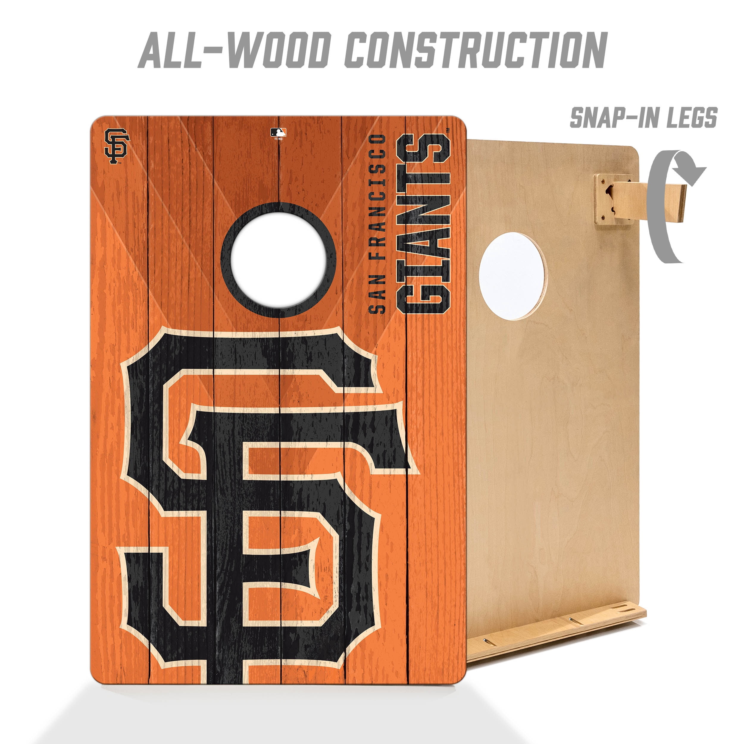 YouTheFan MLB San Francisco Giants 2' x 3' Cornhole Game No Bags