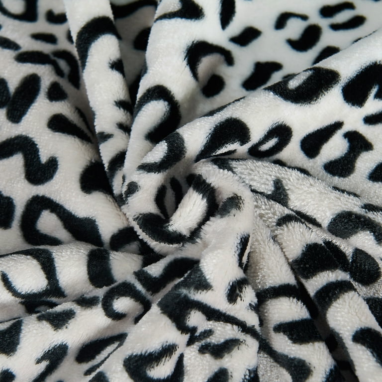 Black and white discount leopard print blanket