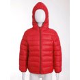 thumbnail image 2 of JanJean Boys Girls Warm Winter Coat Kids Packable Down Water-Resistant Packable Hooded Puffer Jacket Red 130, 2 of 6
