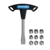 Uxcell 10mm T Handle Flat Head Screwdriver with Camera Screws for Slotted Screw Quick Release Plate Camera Tripod Monopod Black