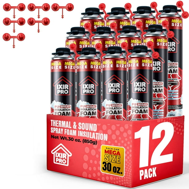Lata aislante de espuma en aerosol ixirpro Mega, 850 g/30 oz