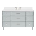 thumbnail image 5 of ARIEL Monroe 60 Inch Single Rectangle Sink Bathroom Vanity With Carrara White Quartz Countertop 1.5 Inch Edge In Grey, 5 of 7