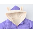 thumbnail image 6 of Ahdbta Boys Girls Quilted Jackets Solid Color Cute Ears Hooded Outwearts with Pockets Fleece Lined Warm Winter Zip Up Coats, 6 of 8
