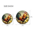 thumbnail image 2 of Retro Rooster Wall Clock 12 Inch Silent Non Ticking Battery Operated Easy to Read for Kitchen Living Room, 2 of 8