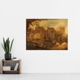 thumbnail image 2 of Barnyard Farm Pigs Farmers Cottage Painting Extra Large XL Wall Art Poster Print, 2 of 3