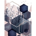 thumbnail image 3 of Urban Epiphany 15x18 Black Modern Framed Museum Art Print Titled - Geo Birds 4, 3 of 5