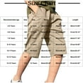 thumbnail image 3 of Short Cargo Ample Garçon Jambe Droite Short Cool Poche à Rabat Lettre Patchée Court Kaki 12-13 Ans, 3 of 9