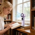 thumbnail image 4 of BotaniNest Portable Fan Quick Handheld Fan With Hanging Strap 199 Speed Settings Three In Handheld Desk/nose Hanging Fan Powered By Rechargeable Battery Suitable For Summer Travel, 4 of 5