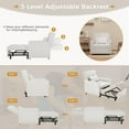 thumbnail image 6 of AECOJOY Sleeper Chair Bed 3 in 1 Sofa Bed for Adults Fold Out Sofa Convertible Reading Chair,Teddy Wihte, 6 of 7