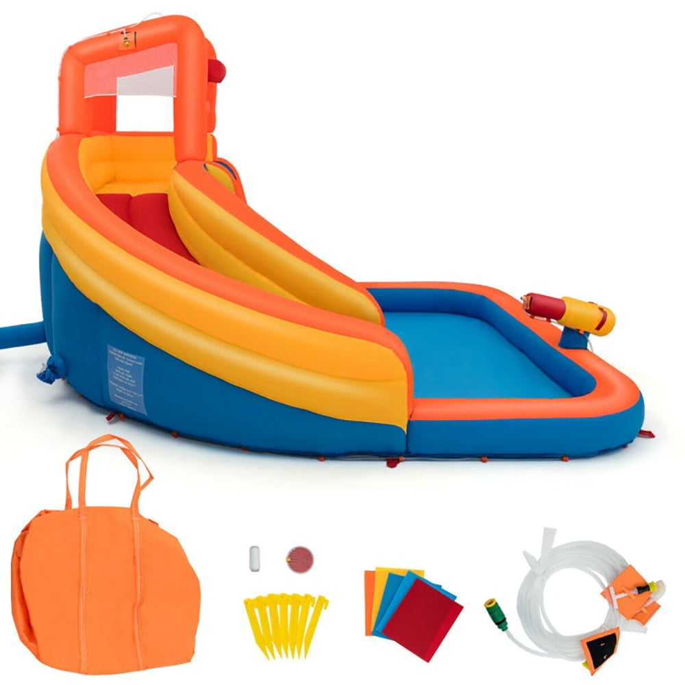 Aimee Lii Inflatable Water Bouncer House with Climbing Wall, Kids Water Park Bounce House