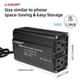 thumbnail image 3 of 500W Modified Sine Wave Power Inverter 12V DC to 110V AC Vehicles Converter 2 AC Outlets + 2USB Charger Car Plug Adapter for Laptop, Computer, Car, RV, Camping & Home Black, 3 of 10