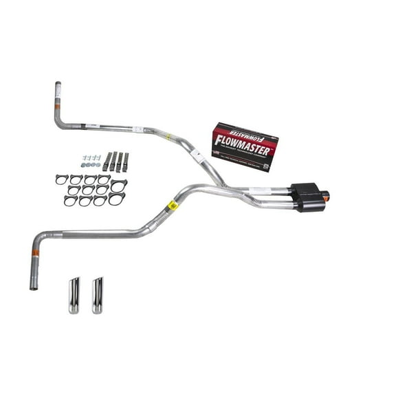 Truck Exhaust Kits - DIY dual exhaust system 2.5 pipe Flowmaster Super 10 RW Tip Side Exit