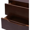 thumbnail image 7 of FETCOI Mid Century Wood Nightstand, Walnut Finish Bedroom Storage Drawer and Shelf with 2 Large Storage Drawers, Rustic Square Bedside End Table Side Table (Walunt), 7 of 7