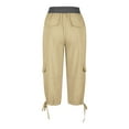 thumbnail image 5 of ShomPort Cargo Pants for Women Capri Cargos High Waisted Streetwear Summer Casual Lounge Capris Pants with Multi Pockets, 5 of 7