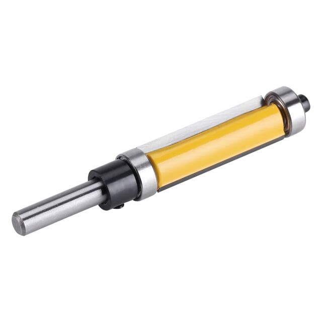 Woodworking Flush Trim Router Bit with Top and Bottom Bearing 1-1/2inch H 1/4inch Shank