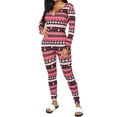 thumbnail image 2 of Women Sexy Deep V Neck Christmas Jumpsuit Long Sleeve One Piece Bodycon Rompers Overall Sleepwear, 2 of 7