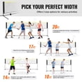 thumbnail image 3 of Juego de redes de bádminton VEVOR de 20 pies de ancho con soporte, bolsa, raquetas y más, 3 of 9