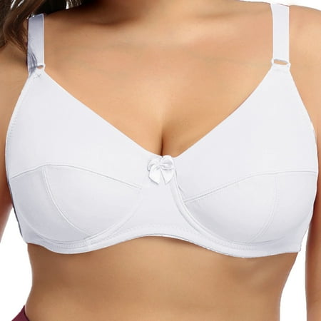 Clearance! Weikingp Bras for Women Women S Large Smooth Bra Comfort Sexuality Women S Bra Adjustable Bra Plus Size Lingerie Womens Underwear White 38