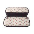 thumbnail image 5 of Picia Mushroom Pattern Large Capacity PU Leather Pencil Case Organizer Pen Marker Holder Double Zipper Storage Bag Big Pencil Pouch for College Office, 5 of 6